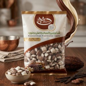 آبنبات کاکائو و وانیل شیرو