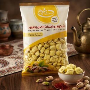 آبنبات پسته زعفران شیرو
