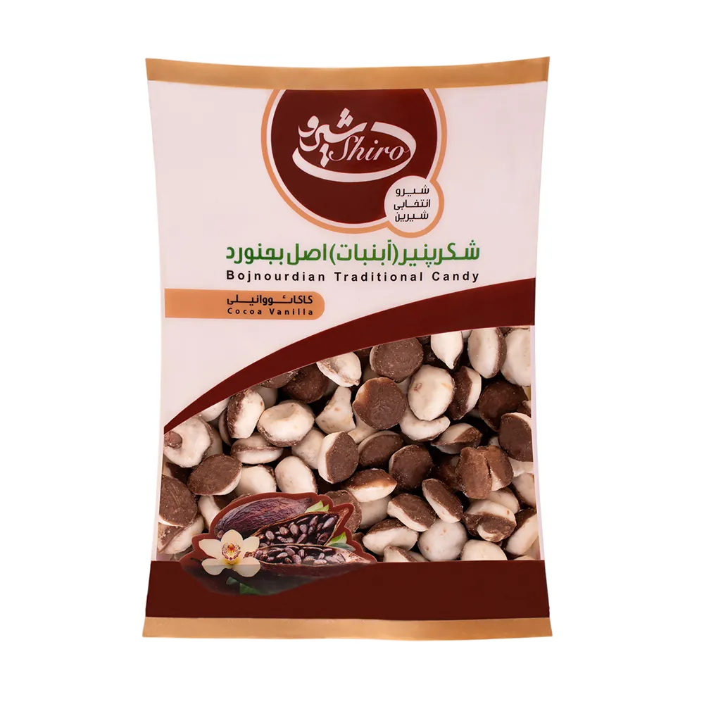 آبنبات کاکائو و وانیل شیرو